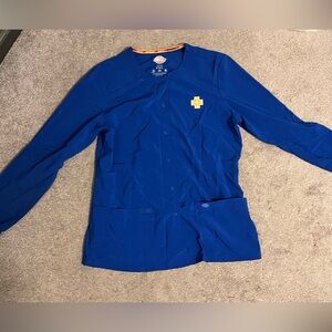 DICKIES EDS ESSENTIALS GALAXY BLUE SCRUB JACKET SIZE MEDIUM *LIKE NEW*